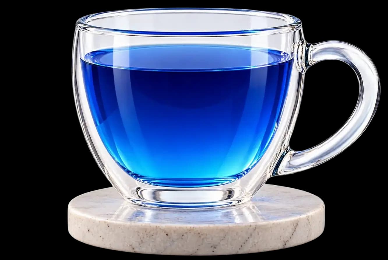 Blue Aurea butterfly pea tea, pure blue infusion